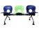 Paul Barbieri Oliva Rexite 3-Seater Bench, Chrome, Italy