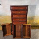 Chiffonnier grande commode en acajou époque xixème