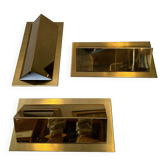 3x vintage wall lamps – brass – LIRO