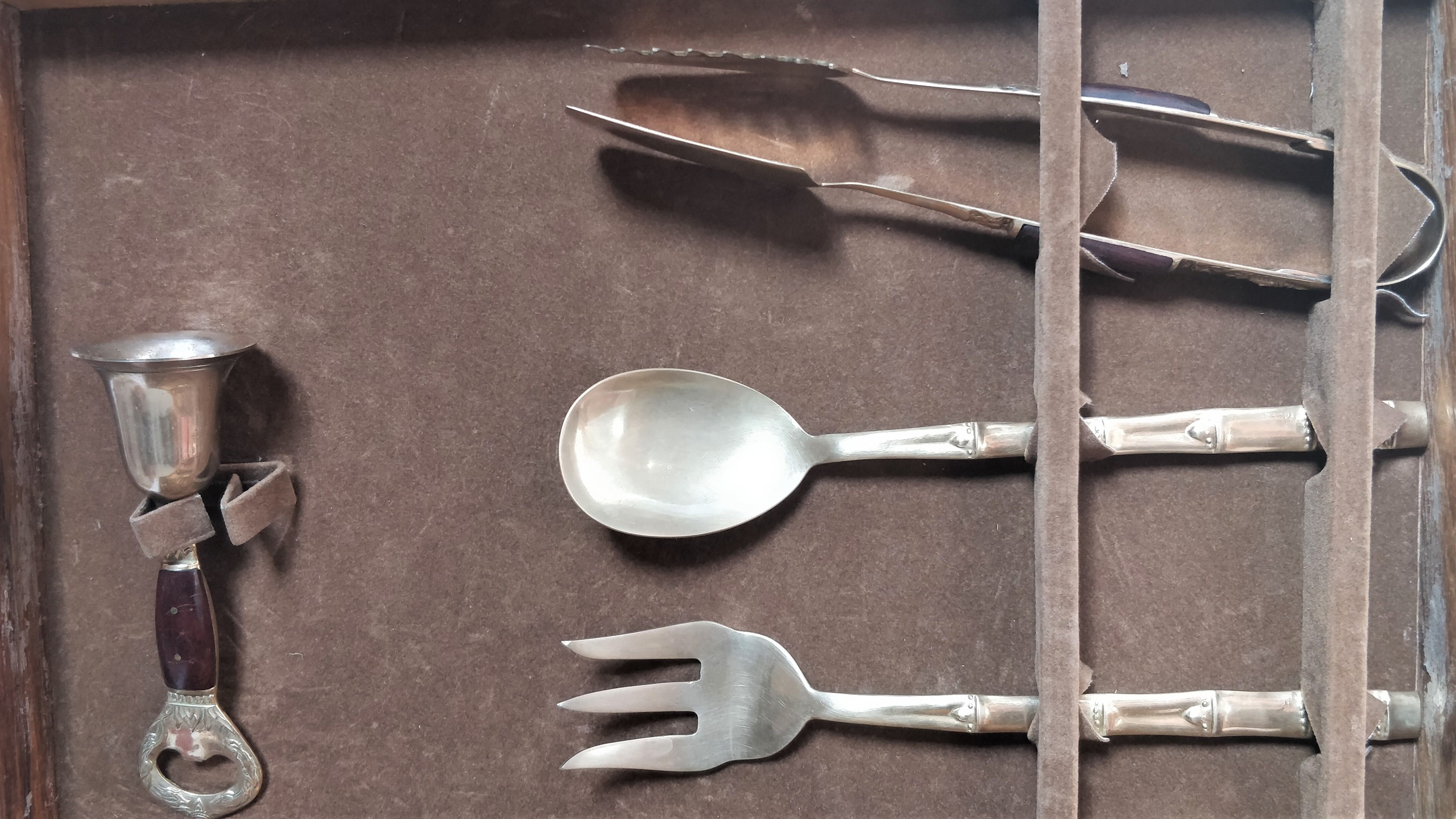 Domestic service covered brass faux bamboo