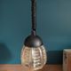 Suspension glass globe adjustable height old vintage Dp 0322021