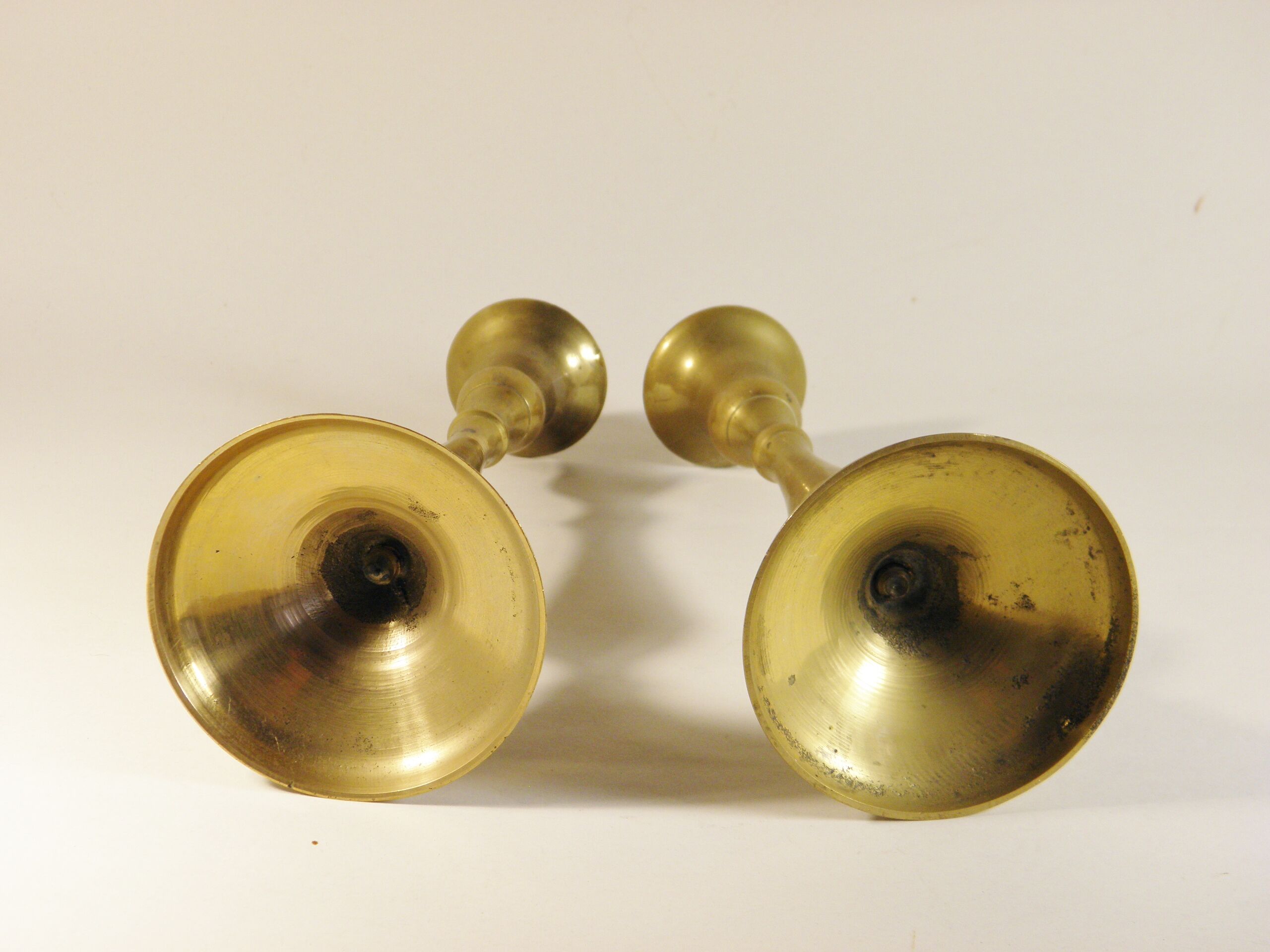 Pair of brass candlesticks