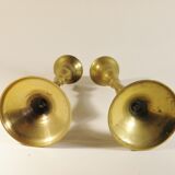 Pair of brass candlesticks