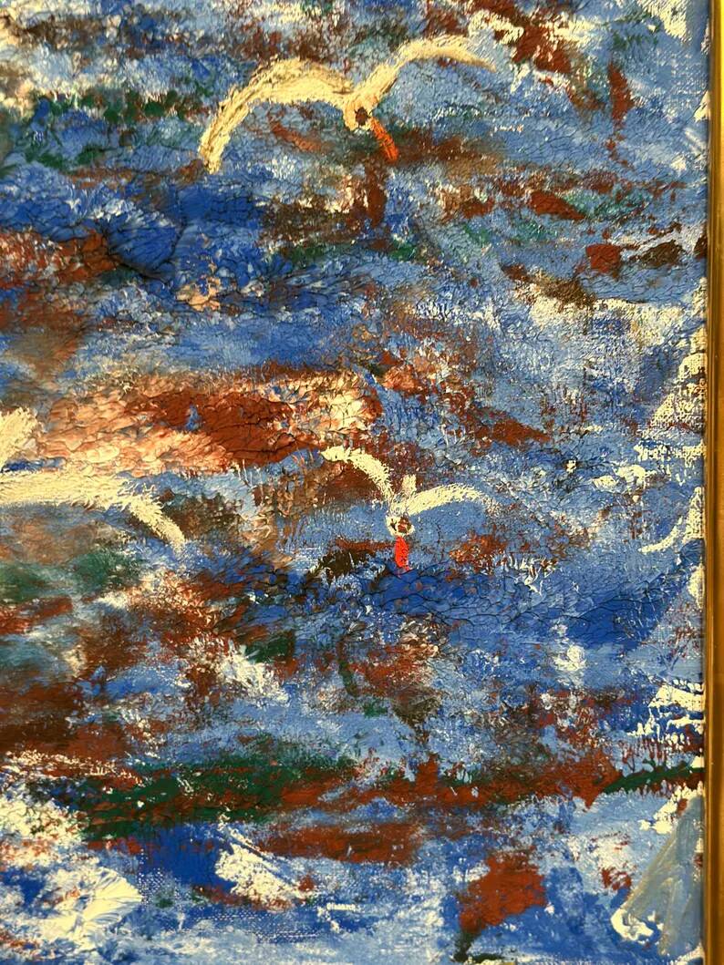 Original Swedish Oil on Canvas – “Storm” by Göta Fogler – Signed – Vintage & Framed – 50 × 42 cm (19.7" × 16.5")