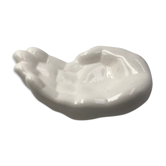 Vide poche main blanche