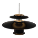 Vintage Danish black shell pendant lamp