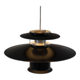 Vintage Danish black shell pendant lamp