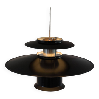 Vintage Danish black shell pendant lamp
