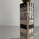Pair of black and white ceramic table lamps, 1950s, France