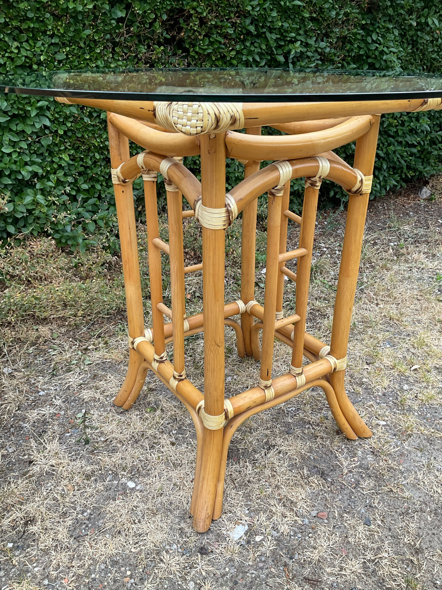 1970s-80s rattan living room set