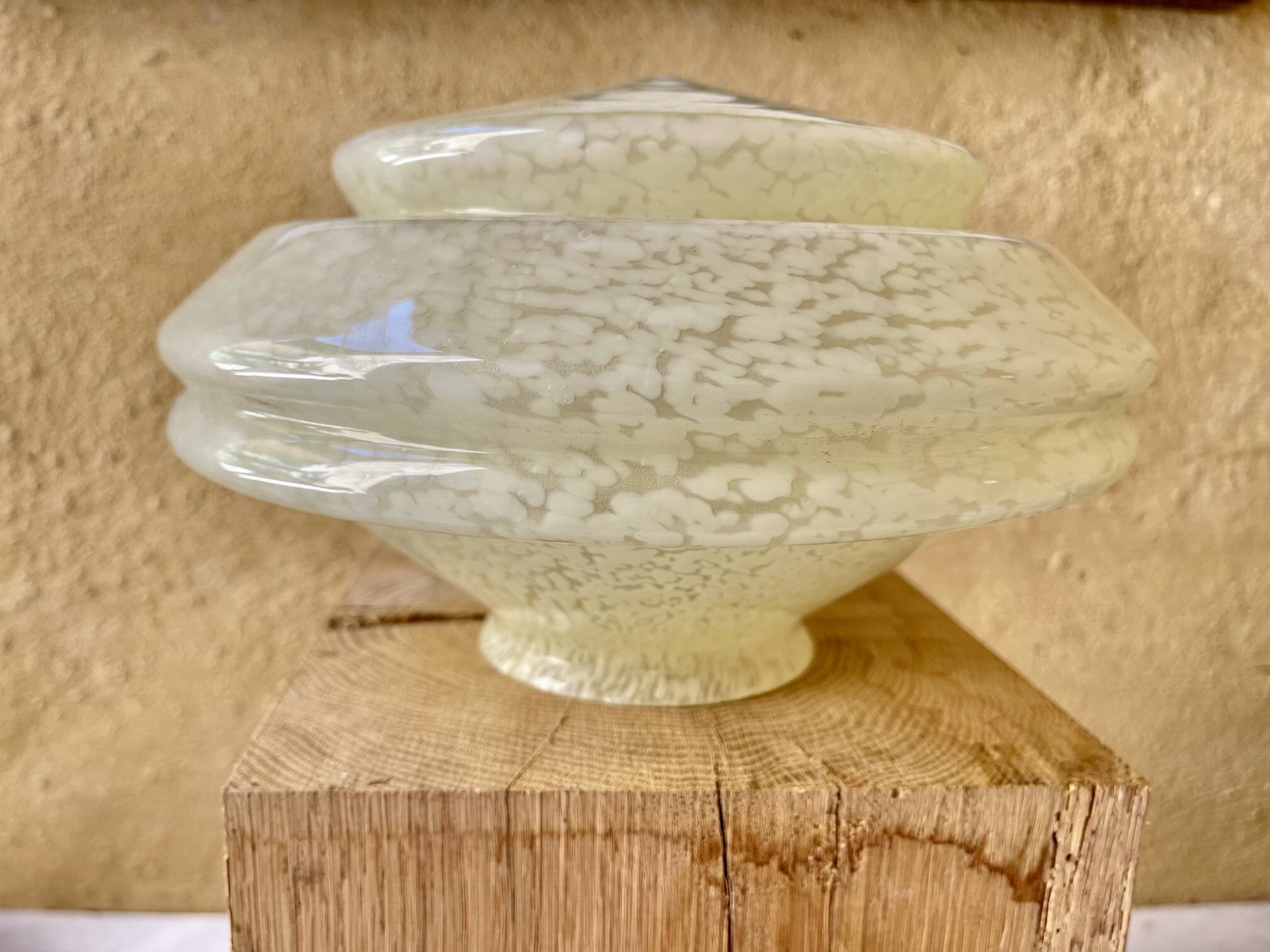 Antique Art Deco glass globe from Clichy