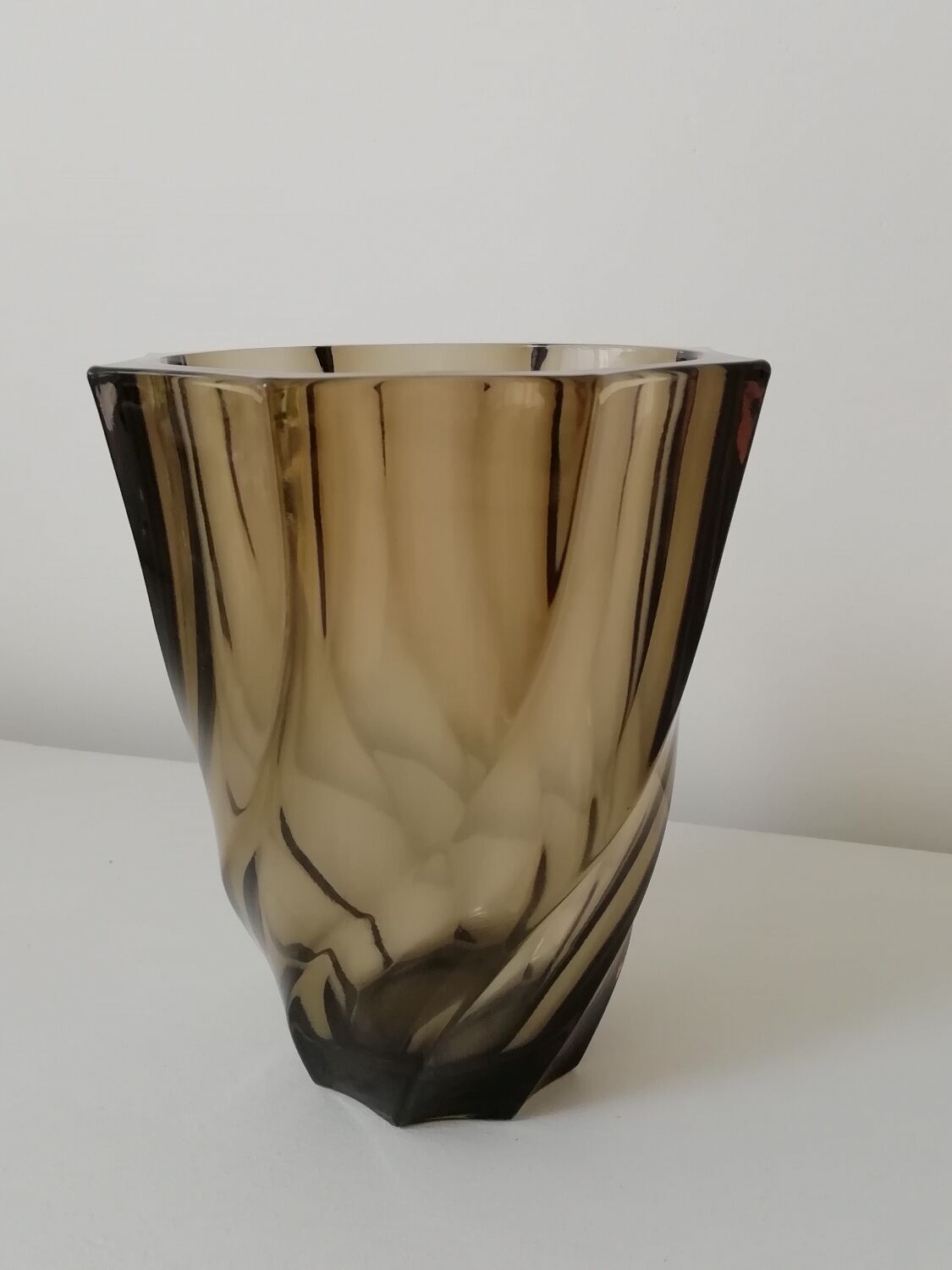 Smoked glass vase