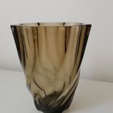 Smoked glass vase