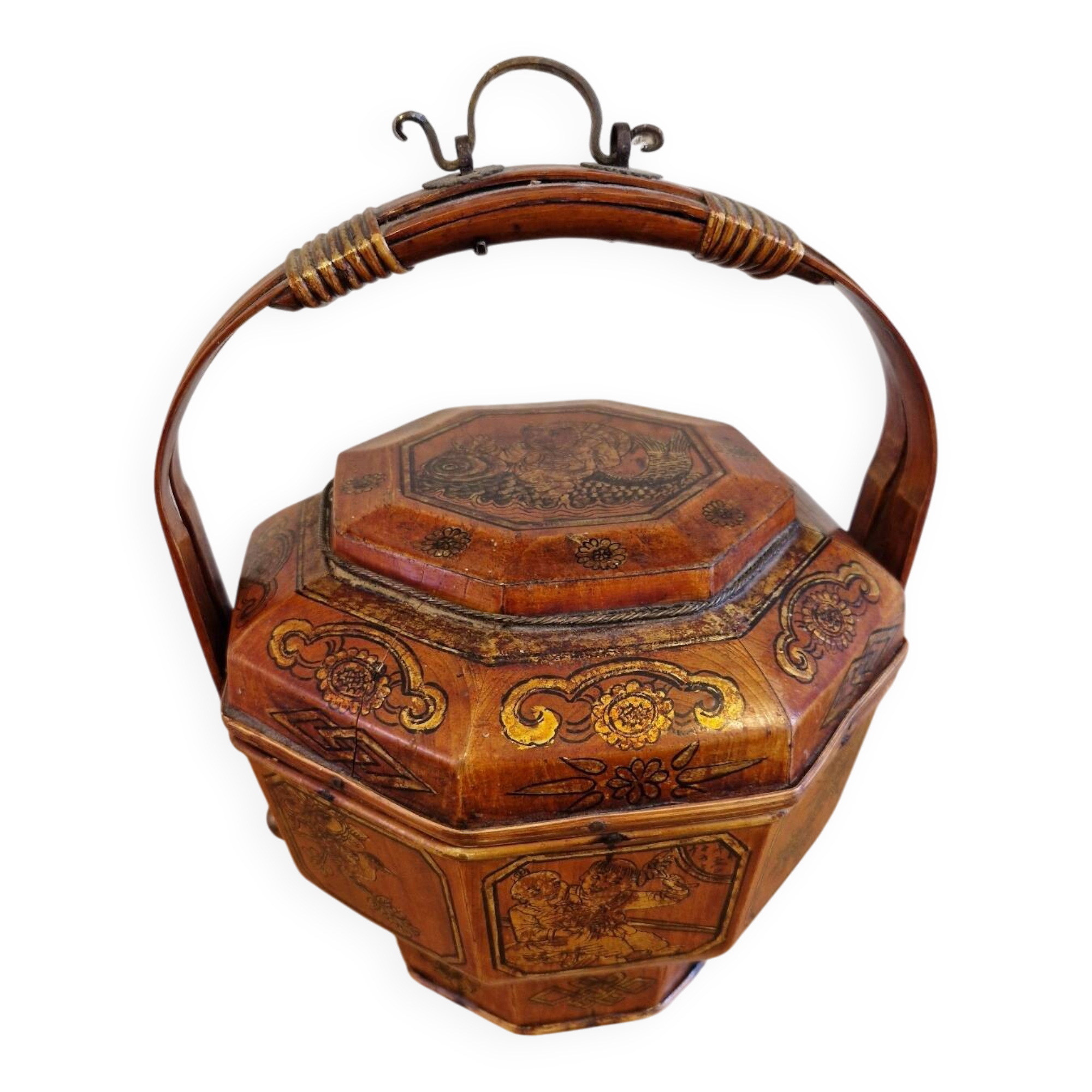 Antique Wedding Basket China 19th Century
