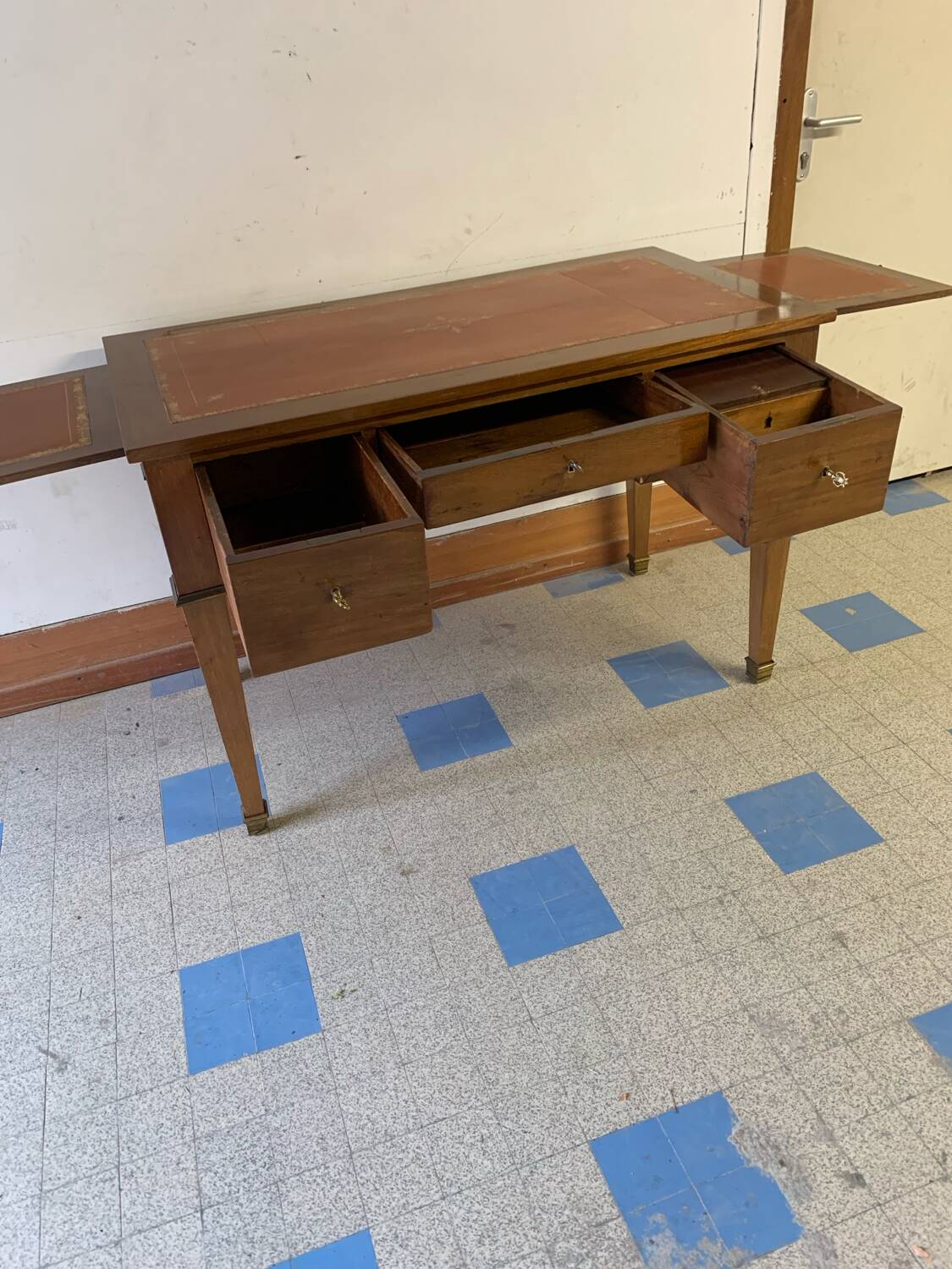 Louis XVI style mahogany desk