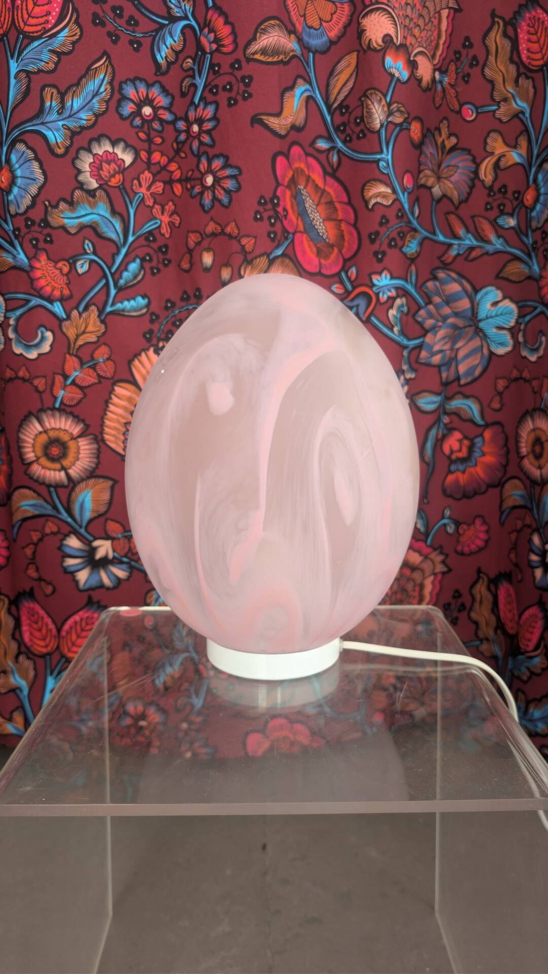 Glass egg lamp