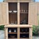 Two-part cherry wood sideboard