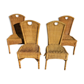 4 rattan chairs