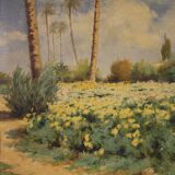 Paysage signé Armando Bezzi années 1920