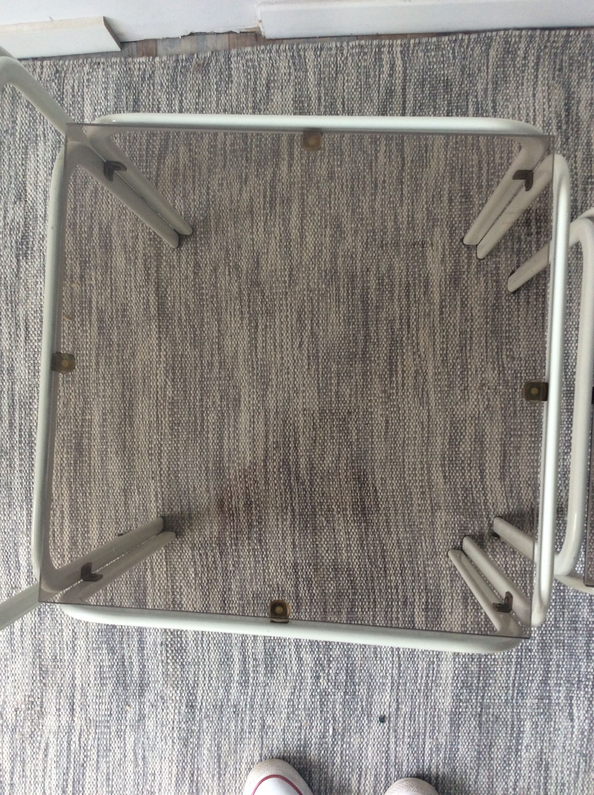 Series of 3 vintage pull-out tables from the 70s