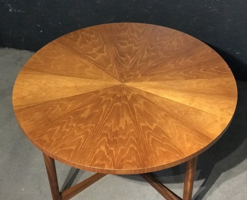 Mid-century round teak collection Starburst coffee table by Tom Robertson for McIntosh