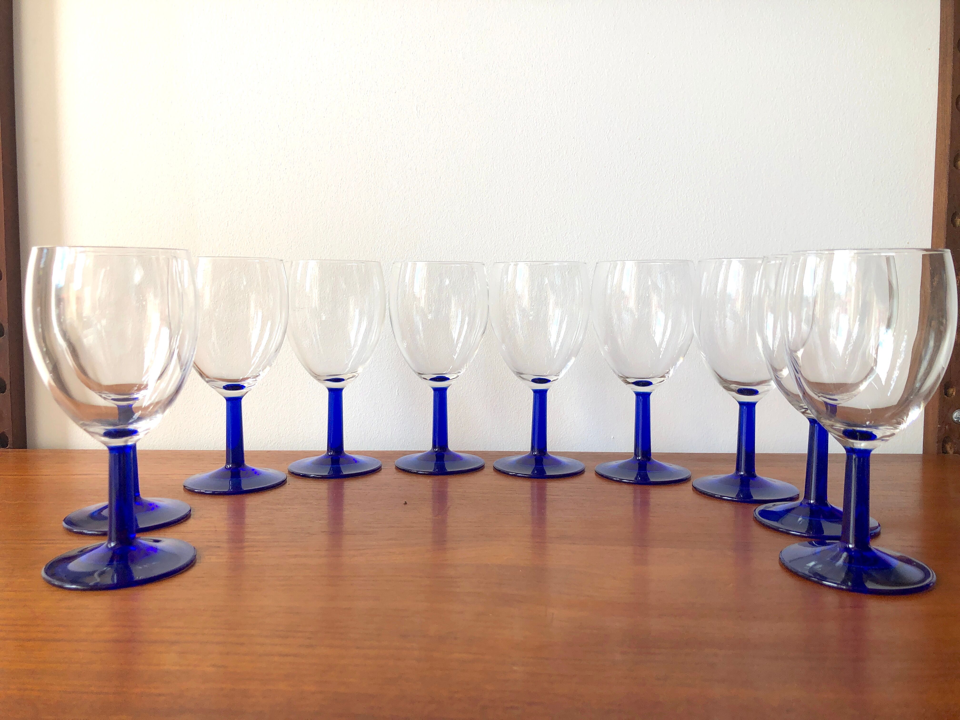 Vintage cobalt blue stemmed lenses