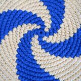 Tapis contemporain ora tressé en coton (77cm), édition unique