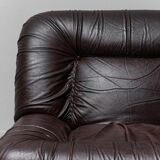 Pair of leather armchairs mod. panarea lev&lev 70s vintage modern