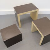 Pull out tables by Ch. Koban, DOM, Germany, 1970s