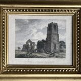 Pair of important English engravings in gilded frames, 19th century