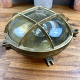 Vintage industrial brass clock – maritime/workshop style