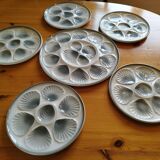Set of 6 oyster plates and dish