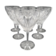 Series of 6 Saint Louis crystal water glasses coli model size 422