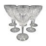 Series of 6 Saint Louis crystal water glasses coli model size 422