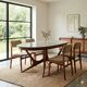 Table de salle à manger vintage en hêtre peint et verre, design, Italie, années 1950