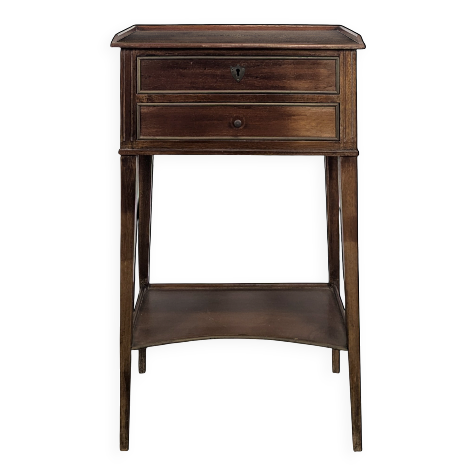 Louis XVI style bedside table in mahogany, late 19th century.