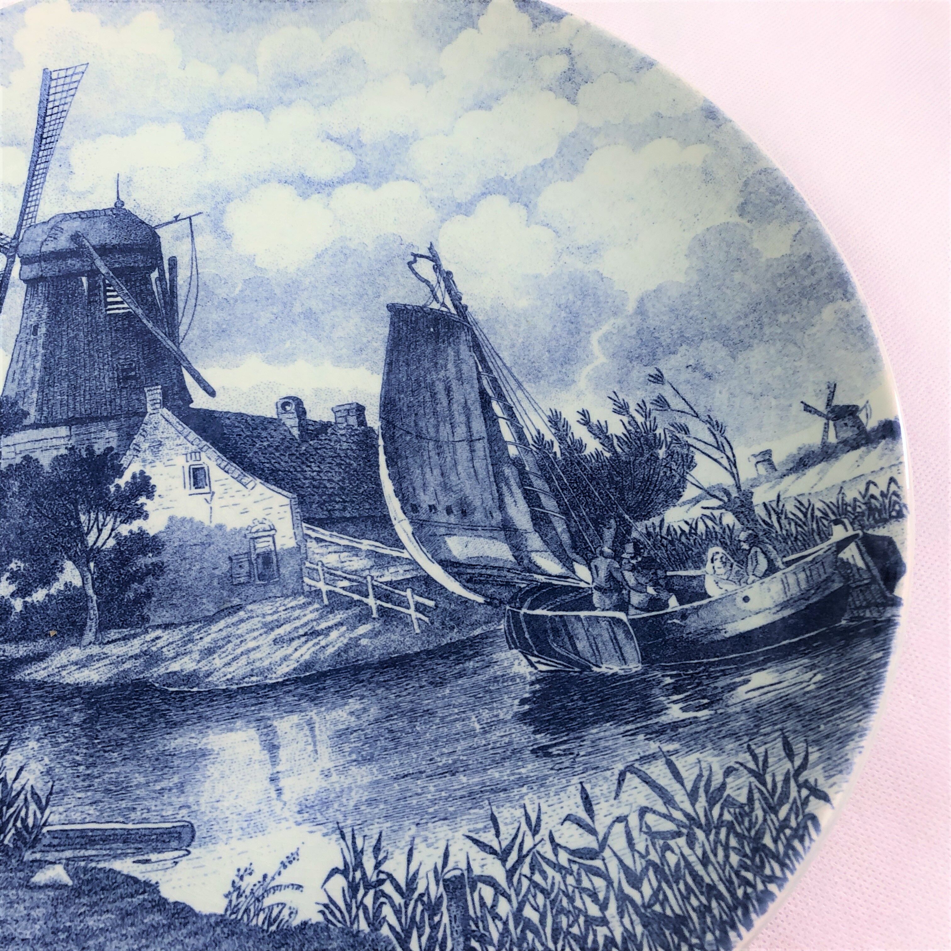 Dish faîence Delfts Holland blue shade Weisenbruch 33,5 cm