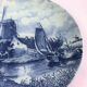 Dish faîence Delfts Holland blue shade Weisenbruch 33,5 cm