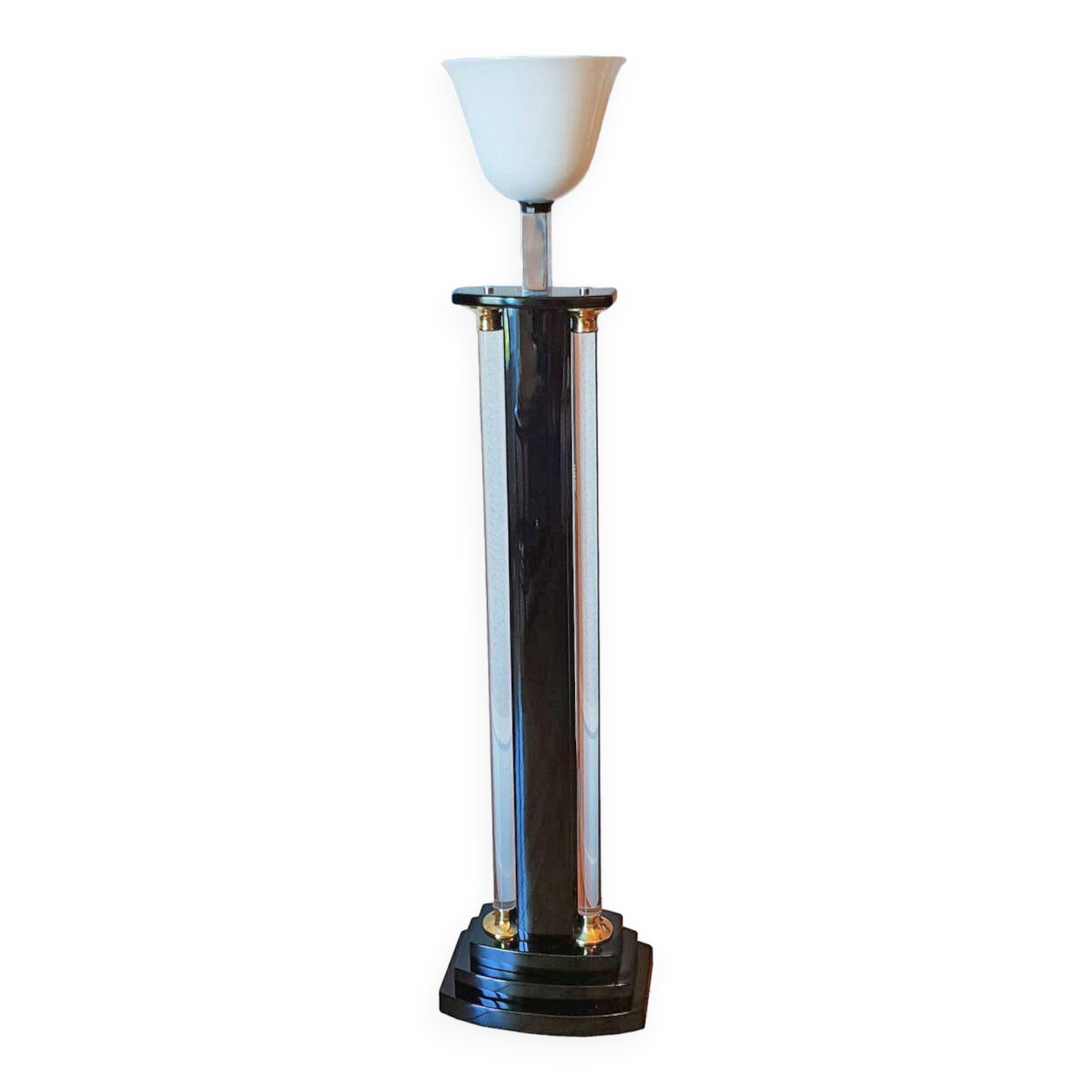 1970 lacquer and lucite floor lamp