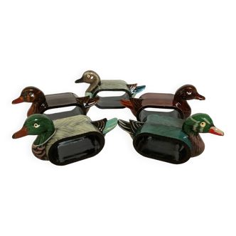 Five duck napkin rings