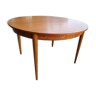 Scandinavian extendable teak table with integrated extension