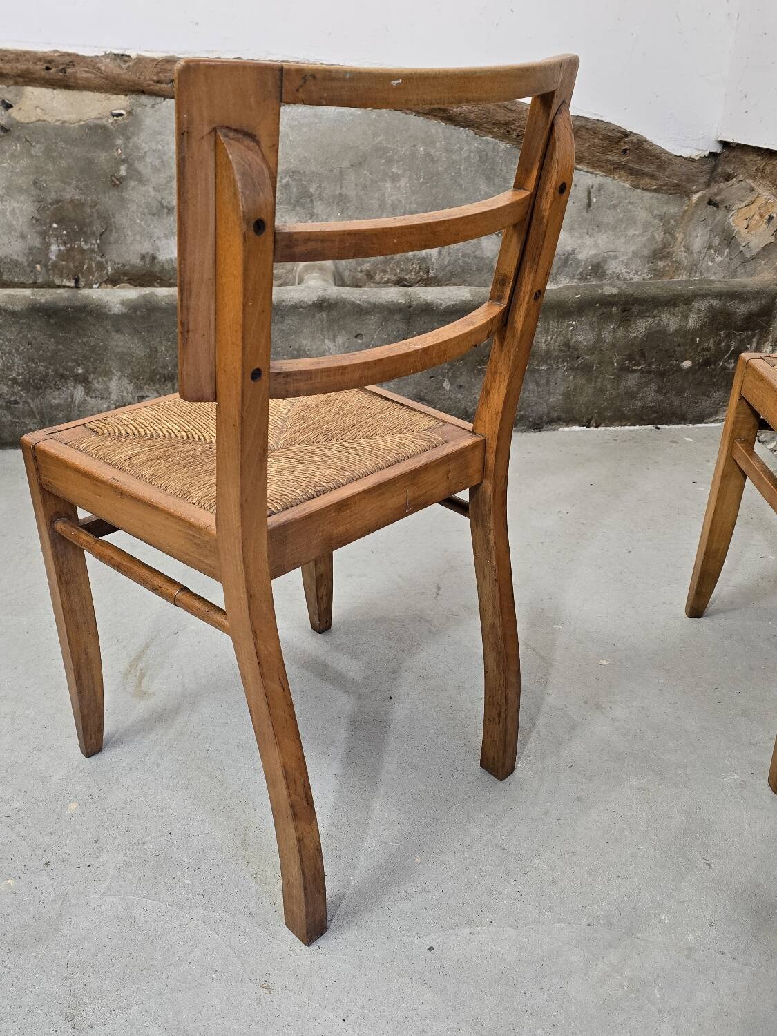 3 Pierre Cruège style chairs 1940-1950