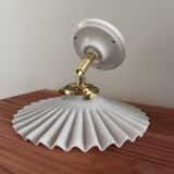 Opaline serrated wall light