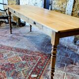 Elegant and refined 230 X 73 solid oak farmhouse table.