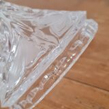Pair of chiseled crystal candlesticks