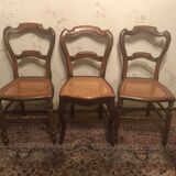 Lot de 6 chaises anciennes en bois