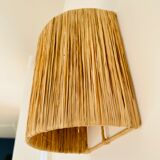 Raffia wall lamp