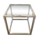Table Basse / Bout de Canapé Vintage 1970 - Structure Chrome & Plateau Verr