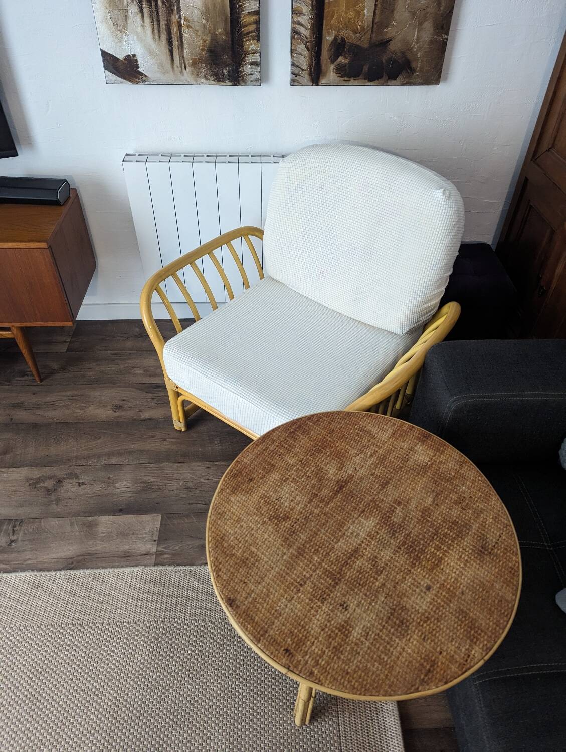 Rattan armchair from Maison Maugrion