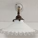 Opaline porcelain brass wall lamp early twentieth century